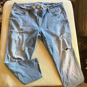 Distressed Plus Size Vigoss Jeans- Petite Length